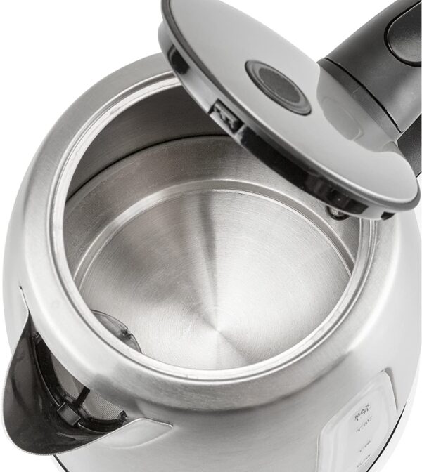 Bollitore TRISTAR 1,7 Litri potenza 2200W colore Acciao inox/nero cod: WK-3373 - immagine 2