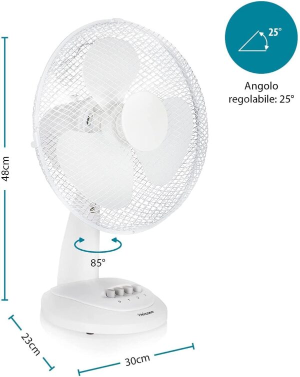Ventilatore da tavolo TRISTAR potenza 40W cod: VE-5930 - immagine 2