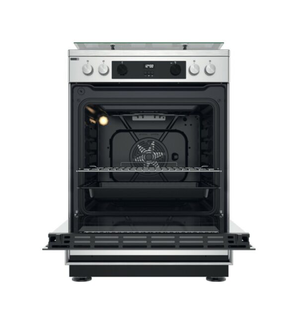 Cucina WHIRLPOOL 4 Fuochi a Gas Forno Elettrico 60 x 60 cmInox/Nero WS68G8CHX/E - immagine 2
