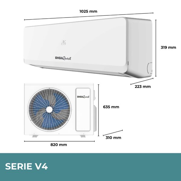 Climatizzatore DIGIQUEST Fisso 24000 BTU V4 A++/ A+ Inverter WI-FI CLIMA00059 - immagine 2