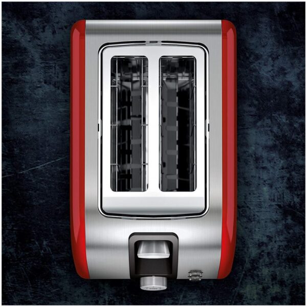 Tostapane ELECTROLUX potenza 850W colore acciaio Inox/Rosso cod: EAT7700R - immagine 2