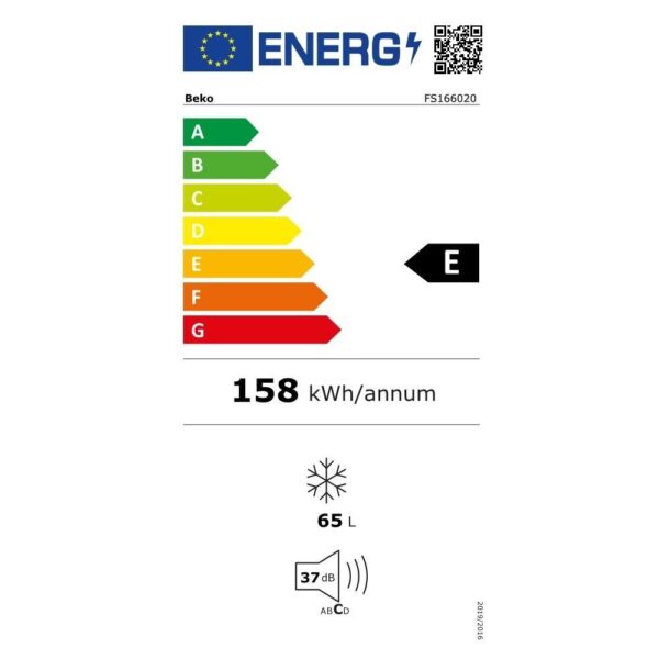 Congelatore BEKO OUT. Verticale Classe E Capacità 65 Litri Colore Bianco cod: FS166020 - immagine 3