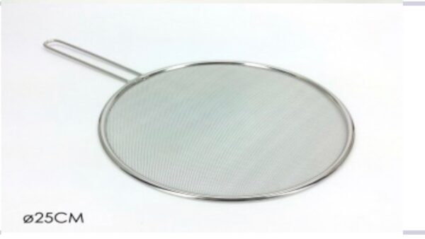 Paraschizzi in Acciaio 25 cm con Manico