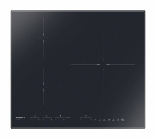 Piano Cottura ROSIERES a induzione 3 Fuochi 60 cm Colore vetro nero RID346BV