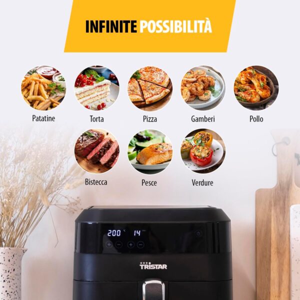 Friggitrice Ad Aria TRISTAR Potenza 1700 W 6 Litri Cod: FR-6999 - immagine 3