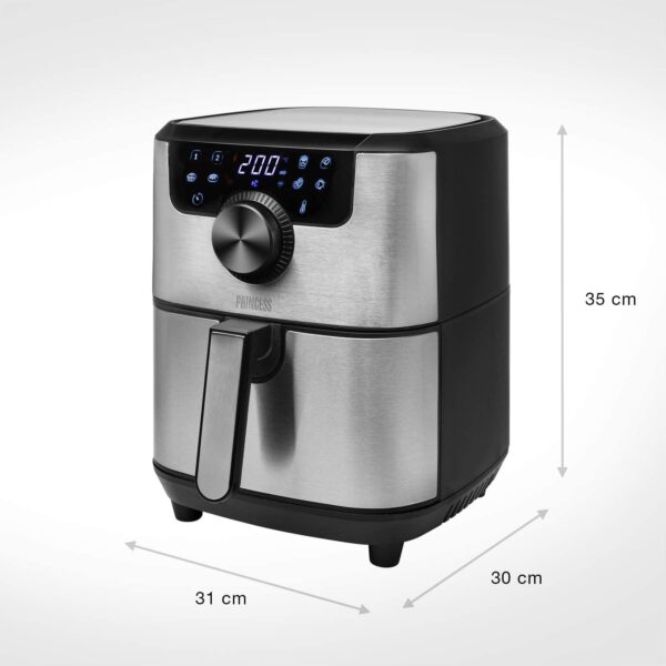 Friggitrice ad Aria PRINCESS 1500 W, 4.5 Litri, Acciaio Inossidabile, 4,5 Litri (Smart) cod: 182033 - immagine 2