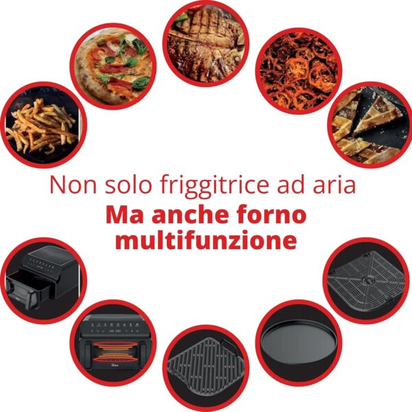 Friggitrice Ad Aria ARDES Potenza 2000 W 10 Litri XXL colore Nero Cod: ARFRYA09GP - immagine 4