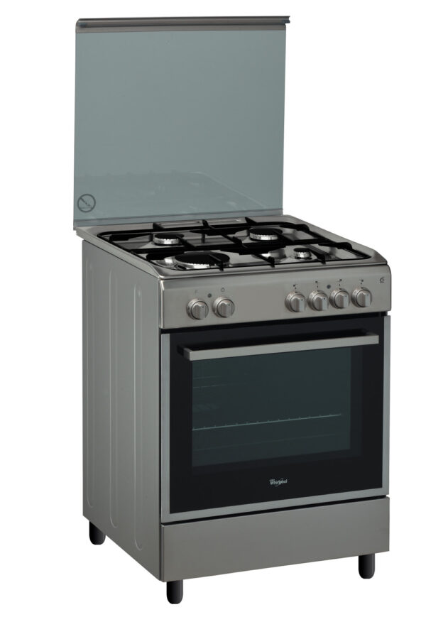 Cucina WHIRLPOOL 4 Fuochi a Gas Forno Elettrico 60x60 Inox/Nero ACMK 6110/IX/1