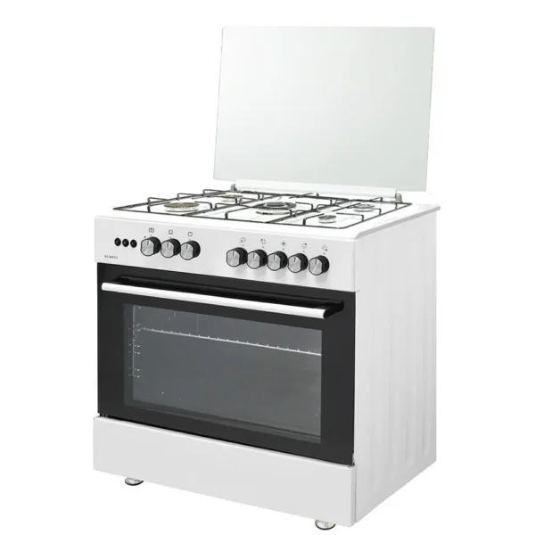 Cucina KUMTEL 90 X 60 Tutto forno a gas NO TERMO COPPIA Colore Bianco cod: 699-GG50 WHITE