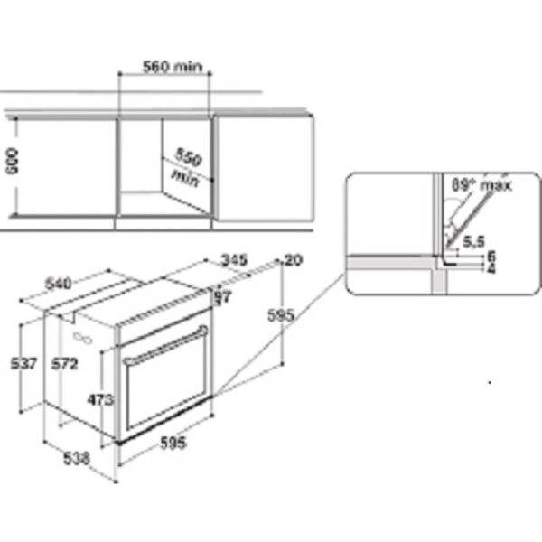 Forno WHIRLPOOL Incasso Autopulente Capacità 73Lt Multif. Ventilato Inox OAKZ9156PIX - immagine 3