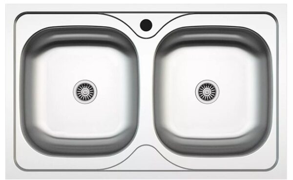 Lavello APELL doppia vasca colore Acciaio cod: OHN862IPC