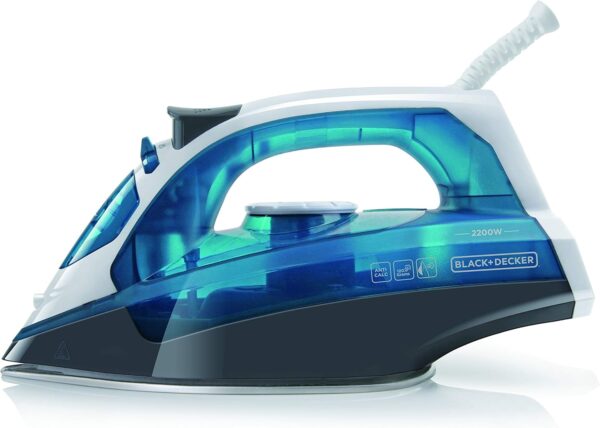 Ferro da stiro BLACK&DECKER Piastra in acciaio inox 2200 Watt colore Blu cod: BXIR2200E