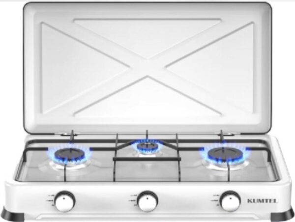 Fornello 3 fuochi gas bianco Kumtell HGCL-1030W