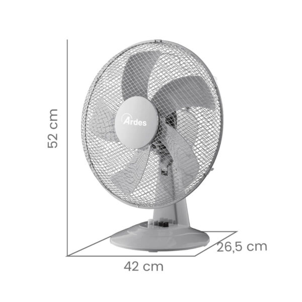 Ventilatore da tavolo ARDES "STEELO 40G" diametro 40 cm 50 W  AR5ST40G - immagine 3
