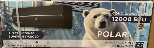 Clima STAYLUX "LUXOR" fisso 12000 BTU Classe A++/A+ Inverter NERO CLX-12000-N - immagine 2