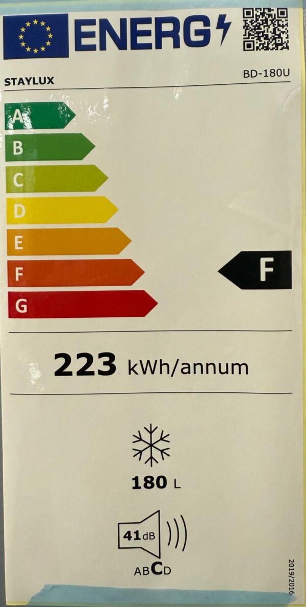 Congelatore STAYLUX Verticale  6 cassetti Classe F 180 Litri Colore Inox BD180-U - immagine 3