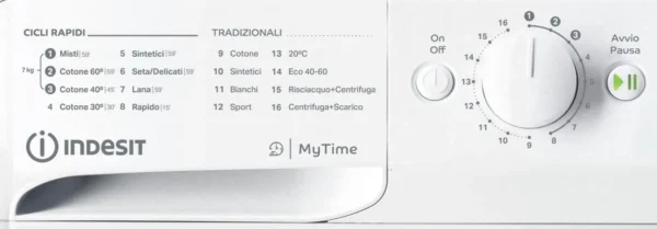 Lavatrice INDESIT Standard 7 Kg classe A 1200 giri Inverter cod: MTWC 71296 W IT - immagine 3