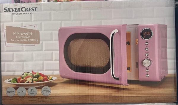 Forno Microonde SILVER CREST Capacità 17 Litri Potenza  Watt Colore Rosa cod: 302476